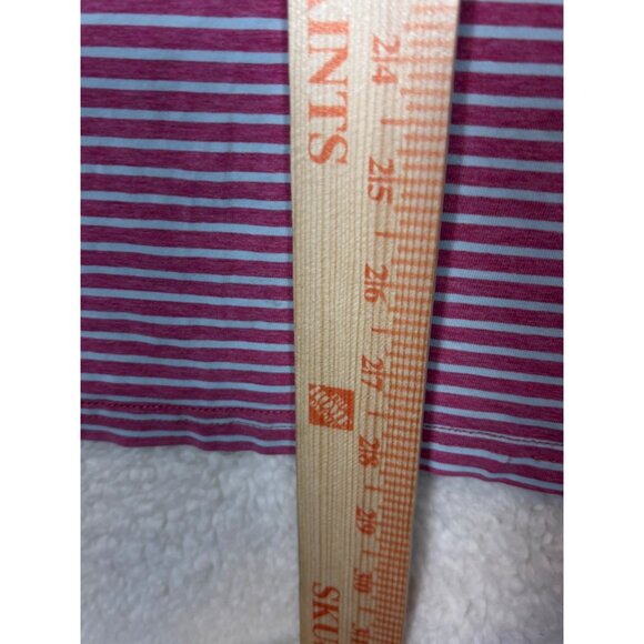 Johnnie-O Mens Hangin Out Striped Polo Shirt M Cotton Blend Casual Wear - Picture 8 of 16